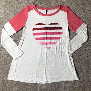 Styleholic women’s small long sleeve top with heart
